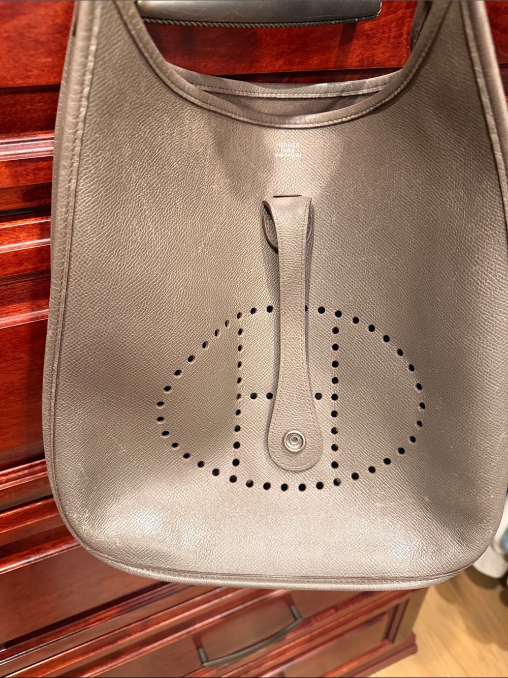 Hermès Etoupe Epsom Evelyne bag